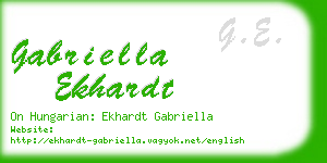 gabriella ekhardt business card